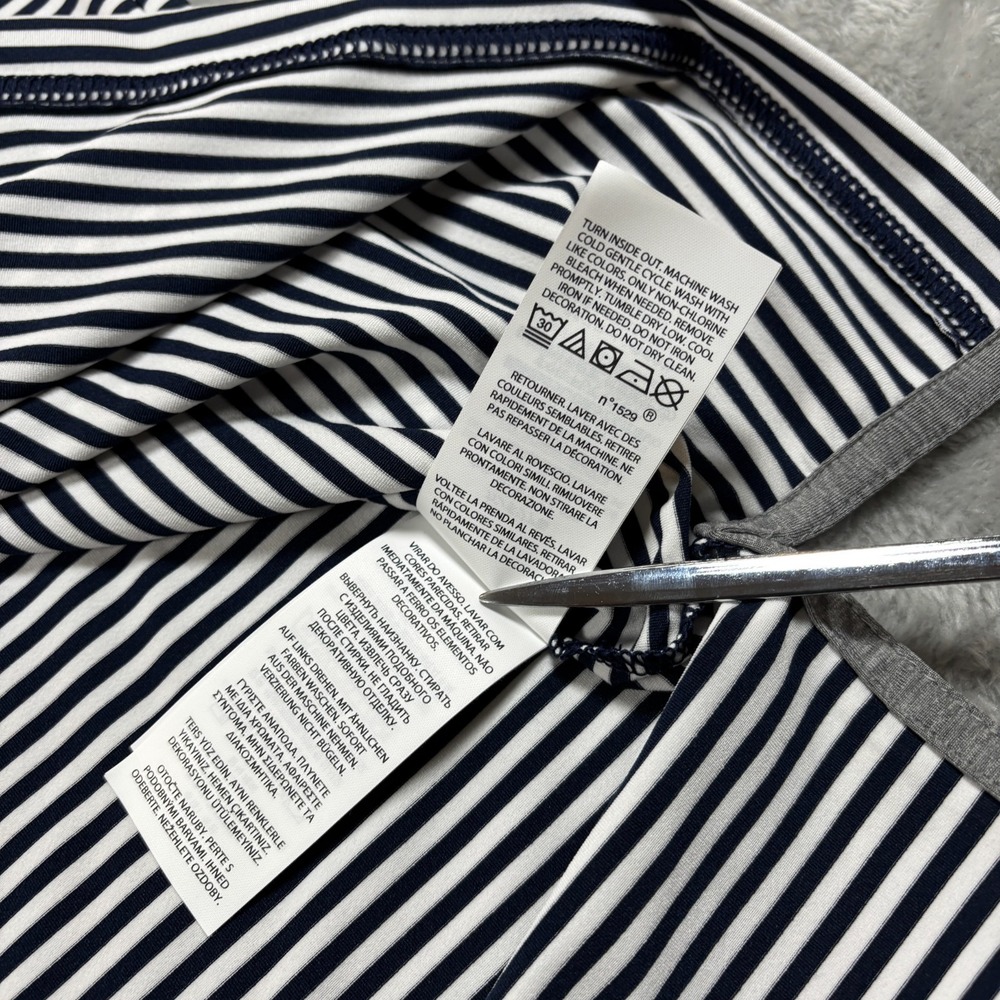 Ralph Lauren RLX Polo Shirt Mens Large Black White Striped Wicking Performance - Picture 7 of 12